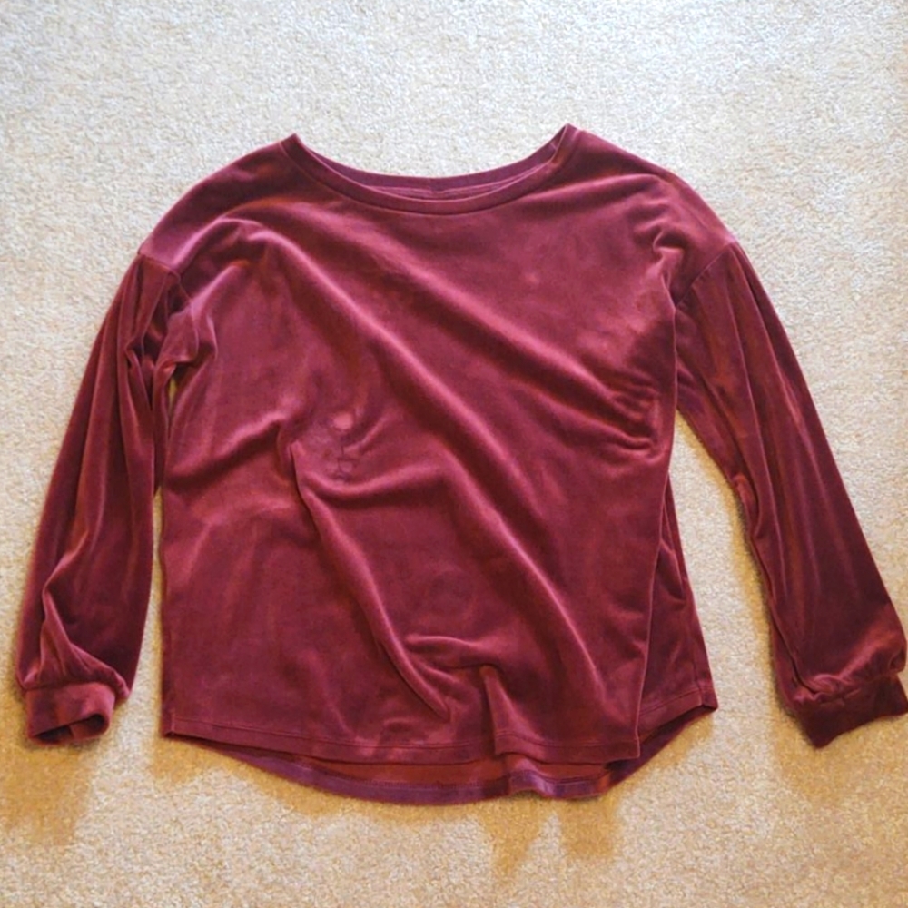 Burgundy 3/4 sleeve top